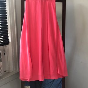 Neon Pink Maxi Skirt